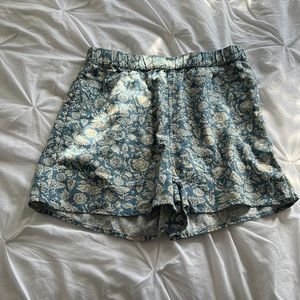 Blue and tan floral shorts from Universal Thread